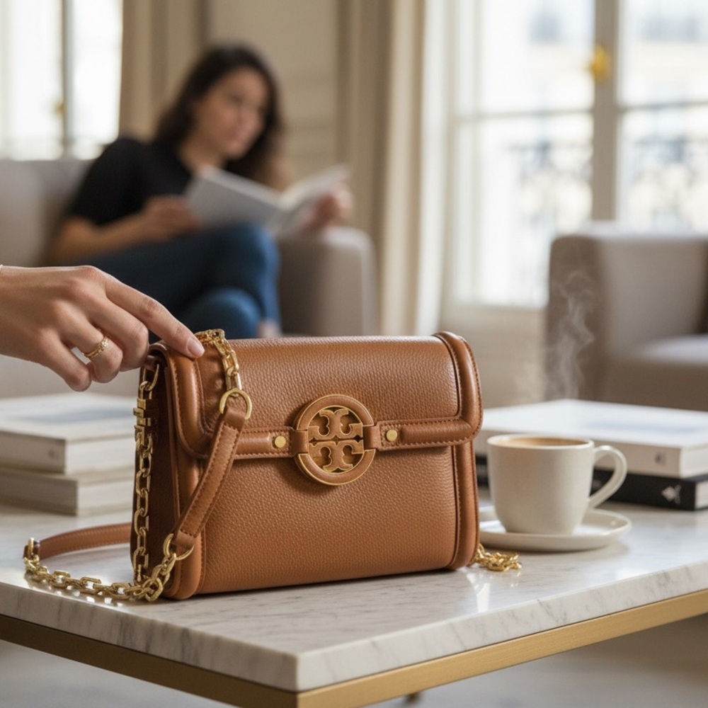 Tory Burch Tan Crossbody Bag EUC - Picture 3 of 15